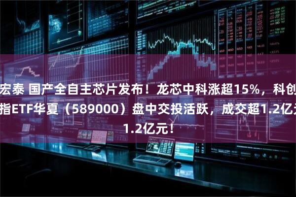 宏泰 国产全自主芯片发布！龙芯中科涨超15%，科创综指ETF华夏（589000）盘中交投活跃，成交超1.2亿元！